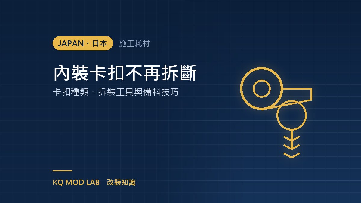 內裝卡扣不再拆斷:卡扣種類、拆裝工具與備料技巧
